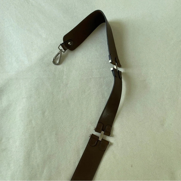 MARNI Brown Leather Crossbody Shoulder Strap - Picture 3 of 3